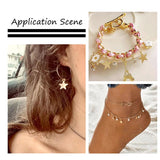 10pcs Golden Star Stainless Steel Mini Charms for Jewelry Making Supplies
