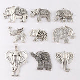 2pcs Elephant Charms Pendants for Jewelry Making