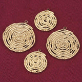 4pcs Stainless Steel Spiral Earrings Connectors for DIY Jewelry Making