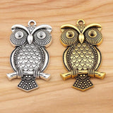 5 Tibetan Silver Owl Charms Pendants for DIY Jewelry Making