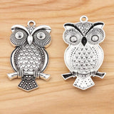 5 Tibetan Silver Owl Charms Pendants for DIY Jewelry Making