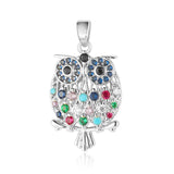 3pcs Flower Owl Bear Zircon Pendant CZ Charms for DIY Jewelry