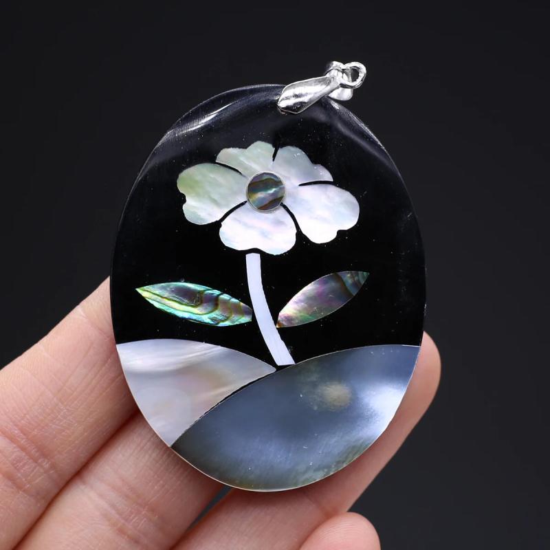 Mother Of Pearl Shell Round Pendant Charm For DIY Jewelry Making