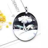 Mother Of Pearl Shell Round Pendant Charm For DIY Jewelry Making
