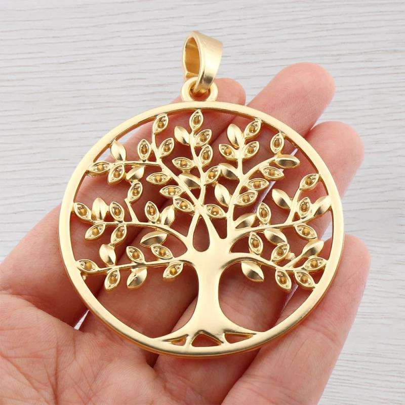 2 x Antique Hollow Tree Charms Pendants DIY Necklace Making Findings