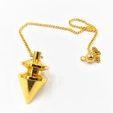 Copper Reiki Pendulums For Dowsing Pendant Male Healing Pyramid Spiritual Charms