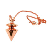Copper Reiki Pendulums For Dowsing Pendant Male Healing Pyramid Spiritual Charms