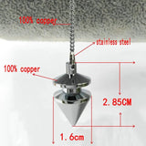 Copper Reiki Pendulums For Dowsing Pendant Male Healing Pyramid Spiritual Charms