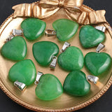 Malaysian Jade Heart Pendant for DIY Jewelry Making
