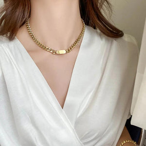 316L Stainless Steel Hip Hop Chain Choker Necklace Pendant