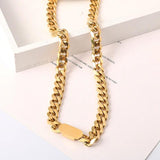 316L Stainless Steel Hip Hop Chain Choker Necklace Pendant