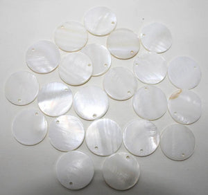 Natural Shell Round Pendant for DIY Earring Making