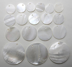 Natural Shell Round Pendant for DIY Earring Making