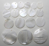 Natural Shell Round Pendant for DIY Earring Making