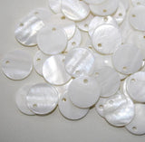 Natural Shell Round Pendant for DIY Earring Making