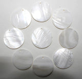 Natural Shell Round Pendant for DIY Earring Making