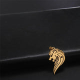 5pcs Lion Pendant for Necklace Stainless Steel Charms DIY Jewelry Making