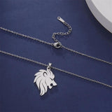 5pcs Lion Pendant for Necklace Stainless Steel Charms DIY Jewelry Making