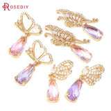 2PCS Brass Butterfly Drop Shape Charms Pendants DIY Jewelry Making
