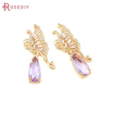2PCS Brass Butterfly Drop Shape Charms Pendants DIY Jewelry Making