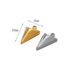 5pcs Stainless Steel Pyramid Rhombus Charms for DIY Jewelry Making