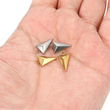 5pcs Stainless Steel Pyramid Rhombus Charms for DIY Jewelry Making