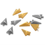 5pcs Stainless Steel Pyramid Rhombus Charms for DIY Jewelry Making