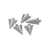 5pcs Stainless Steel Pyramid Rhombus Charms for DIY Jewelry Making