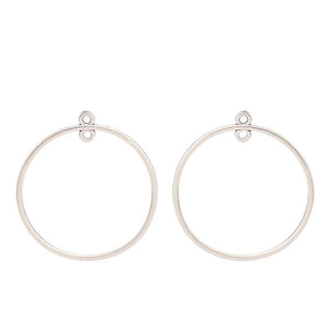 10 Tibetan Silver Large Circle Charms 39x39mm