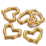 5pcs Stainless Steel 19x16.5mm Large Heart Charm Pendants DIY Love Jewelry