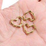 5pcs Stainless Steel 19x16.5mm Large Heart Charm Pendants DIY Love Jewelry