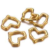 5pcs Stainless Steel 19x16.5mm Large Heart Charm Pendants DIY Love Jewelry