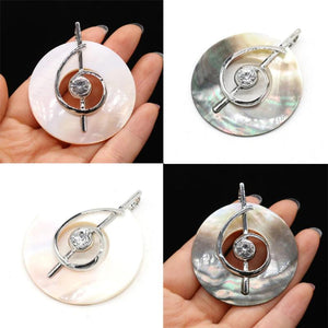 Music Symbol Natural Mother of Pearl Shell Pendants for Jewelry Making