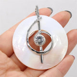 Music Symbol Natural Mother of Pearl Shell Pendants for Jewelry Making