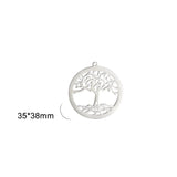 5pcs Tree of Life Pendant Stainless Steel Necklace Charms Vintage Jewelry