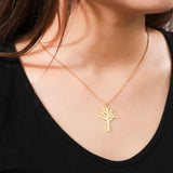 5pcs Tree of Life Pendant Stainless Steel Necklace Charms Vintage Jewelry