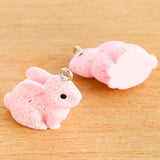 15pcs Small Rabbit Resin Pendant Charm Jewelry Accessories Mix DIY Necklace Brac