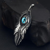 316L Stainless Steel Indian Chief Feather Eagle Eye Claw Pendant