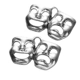 30Pcs Antique Silver Hollow Mask Theatre Charms Pendants