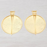 Antique Bohemia Large Clip Medallion Round Charms Pendants - DIY Necklace
