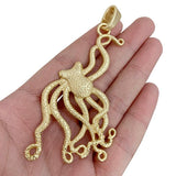 2 Matte Large Octopus Squid Charms Pendants 95x43mm