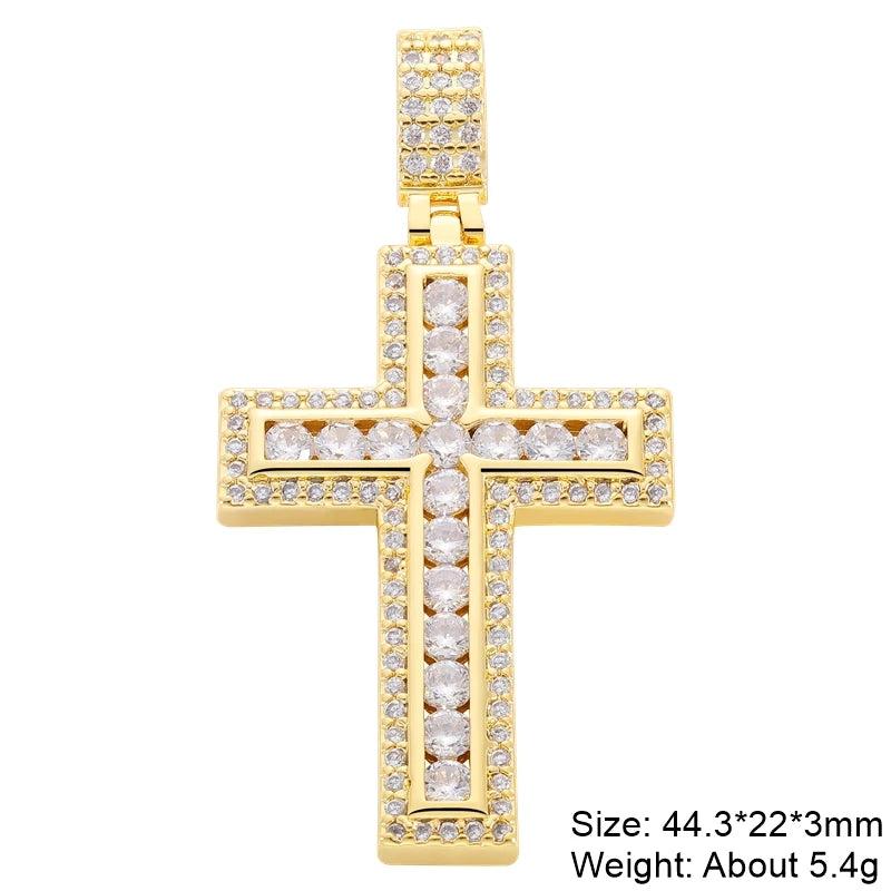 18K Real Plated Cross Charms for Jewelry Making