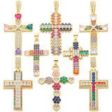 18K Real Plated Cross Charms for Jewelry Making