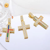 18K Real Plated Cross Charms for Jewelry Making