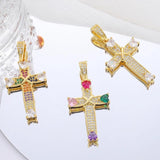 18K Real Plated Cross Charms for Jewelry Making