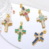 18K Real Plated Cross Charms for Jewelry Making