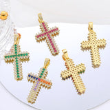 18K Real Plated Cross Charms for Jewelry Making