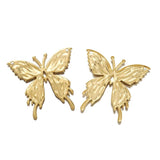 10Pcs Raw Brass Moth Butterfly Charms for Jewelry Making Animal Pendants