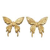 10Pcs Raw Brass Moth Butterfly Charms for Jewelry Making Animal Pendants