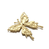 10Pcs Raw Brass Moth Butterfly Charms for Jewelry Making Animal Pendants